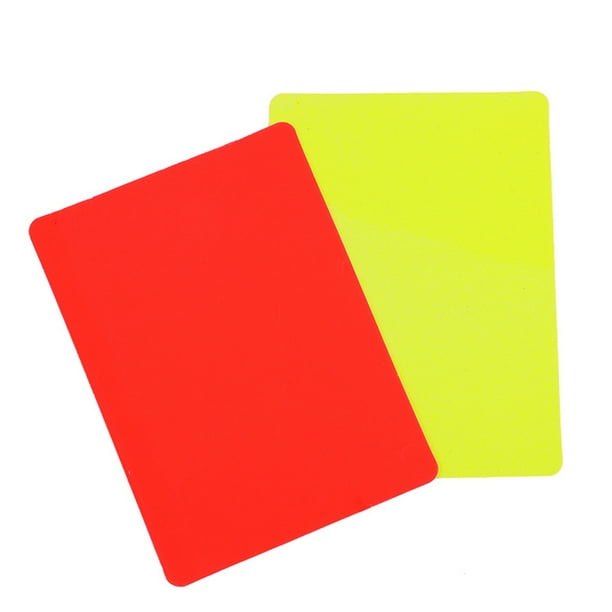 Juego de tarjetas de PVC para árbitro de fútbol, conjunto de tarjetas de  árbitro de fútbol, rojo y amarillo, herramienta de entrenamiento de  partidos de fútbol, advertencia y expulsión, 16-160 unidades - AliExpress