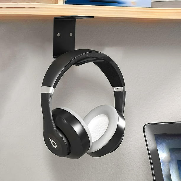 Colgador de auriculares para debajo del soporte de escritorio, soporte de  pared, soporte para auriculares para juegos, dise?o universal para debajo  de la mesa