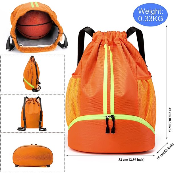 Mochila rosa Bolsa de gimnasio impermeable con zapatos Compartimento en Y  Bolsa de piscina impermeable Bolsa de deportes Bolsa de viaje de fin de  semana Bolsa de fútbol Mujeres Niñas Hombres Niños