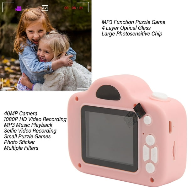 Cámara infantil para niñas y niños, juguete de cámara selfie de 13 MP  1080P, cámara de video digital HD para niños pequeños, regalos de  cumpleaños de