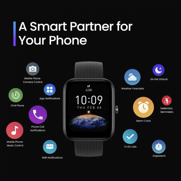 Amazfit Bip 3 Pro Reloj Inteligente, Smartwatch, Pantalla de 1.69