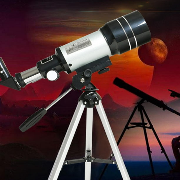 Telescopio lunar para niños y principiantes en astronomía, telescopio  refractor con alcance buscador y 3 oculares, telescopio de viaje con  prismáticos