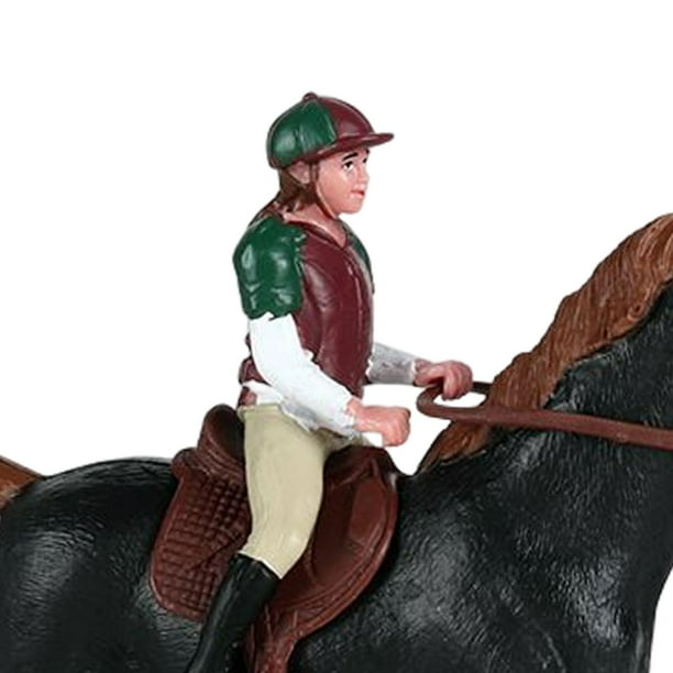 Modelo de caballo de plástico sólido Juguete grande Wild Farm Simulación  Juguetes Modelo [marrón oscuro]