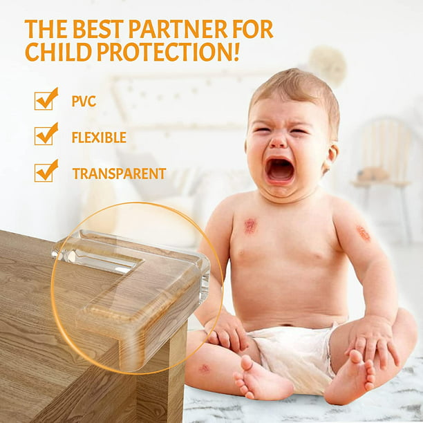100 cm) Protección para bebés para mesa y muebles transparentes