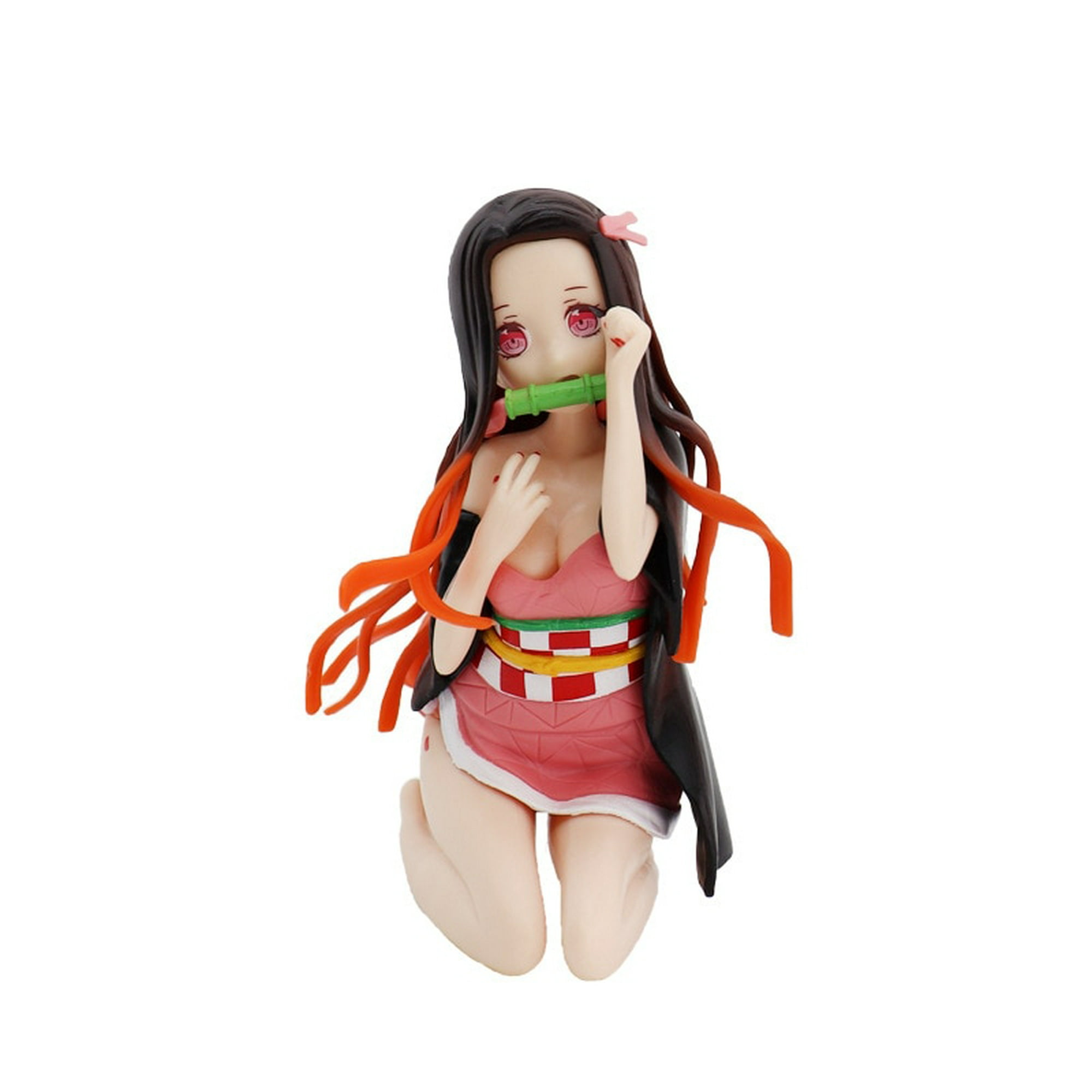 Anime 16 cm Demon Slayer Figura Kamado Tanjirou Nezuko Figuras de acción  PVC Modelo Juguetes Zenitsu Gao Jinjia LED