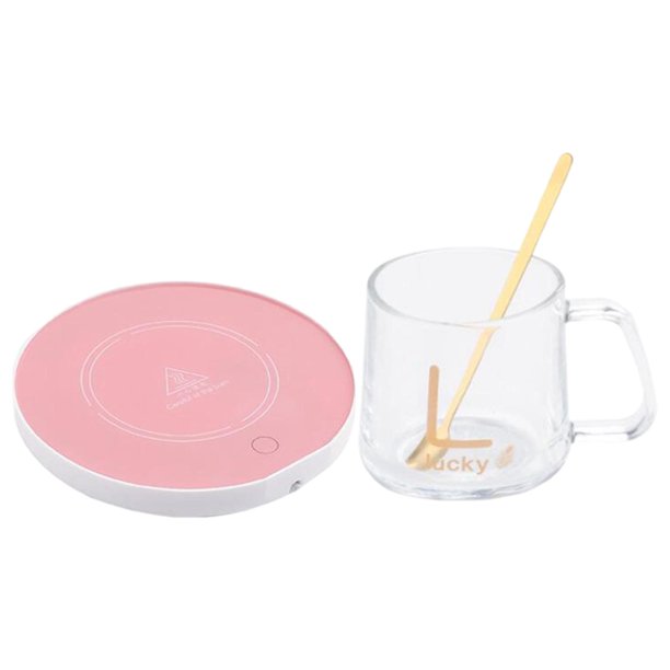 Calentadores de café eléct Calentador de tazas de café Almohadilla de  aislamiento Inducción ravedad Temperatura constante Calentador de tazas  Rosa Baoblaze Calentador de tazas