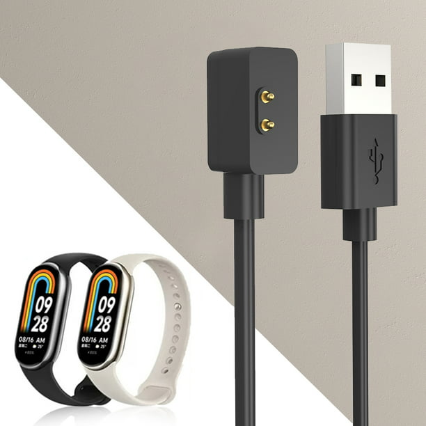 Cargador magnético USB Reloj de pulsera Cable cargador para Xiaomi Mi Band  8 (Negro 1m)