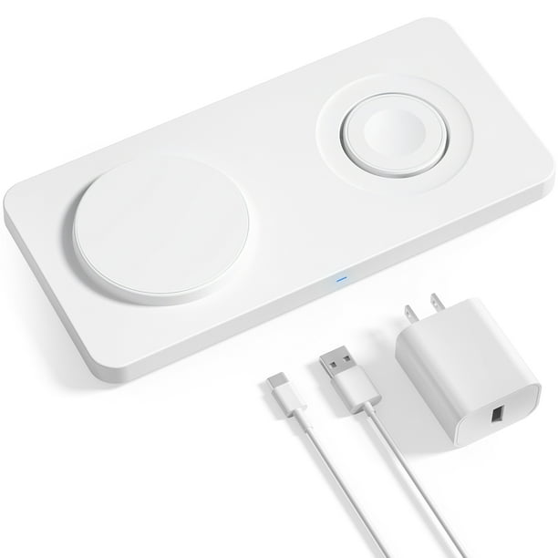 Estación de carga para dispositivos Apple, cargador inalámbrico magnético  portátil 3 en 1, almohadilla de carga inalámbrica compatible con iPhone