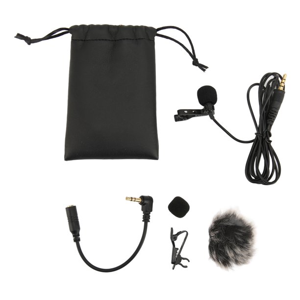 Kit de micrófono de solapa Lavalier Clip en condensador