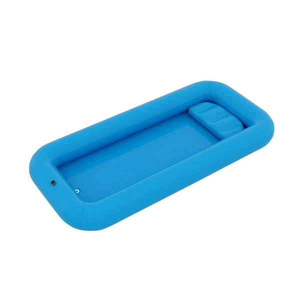 Bañera plegable doble no inflable, bañera grande para adultos, bañera  plegable de plástico con bañera plegable (color azul)