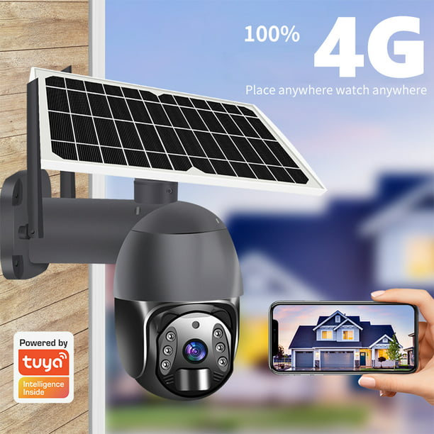 Q6 Cámara solar impermeable Tuya APP 2.4G WIFI/Tuya 4G Monitor de