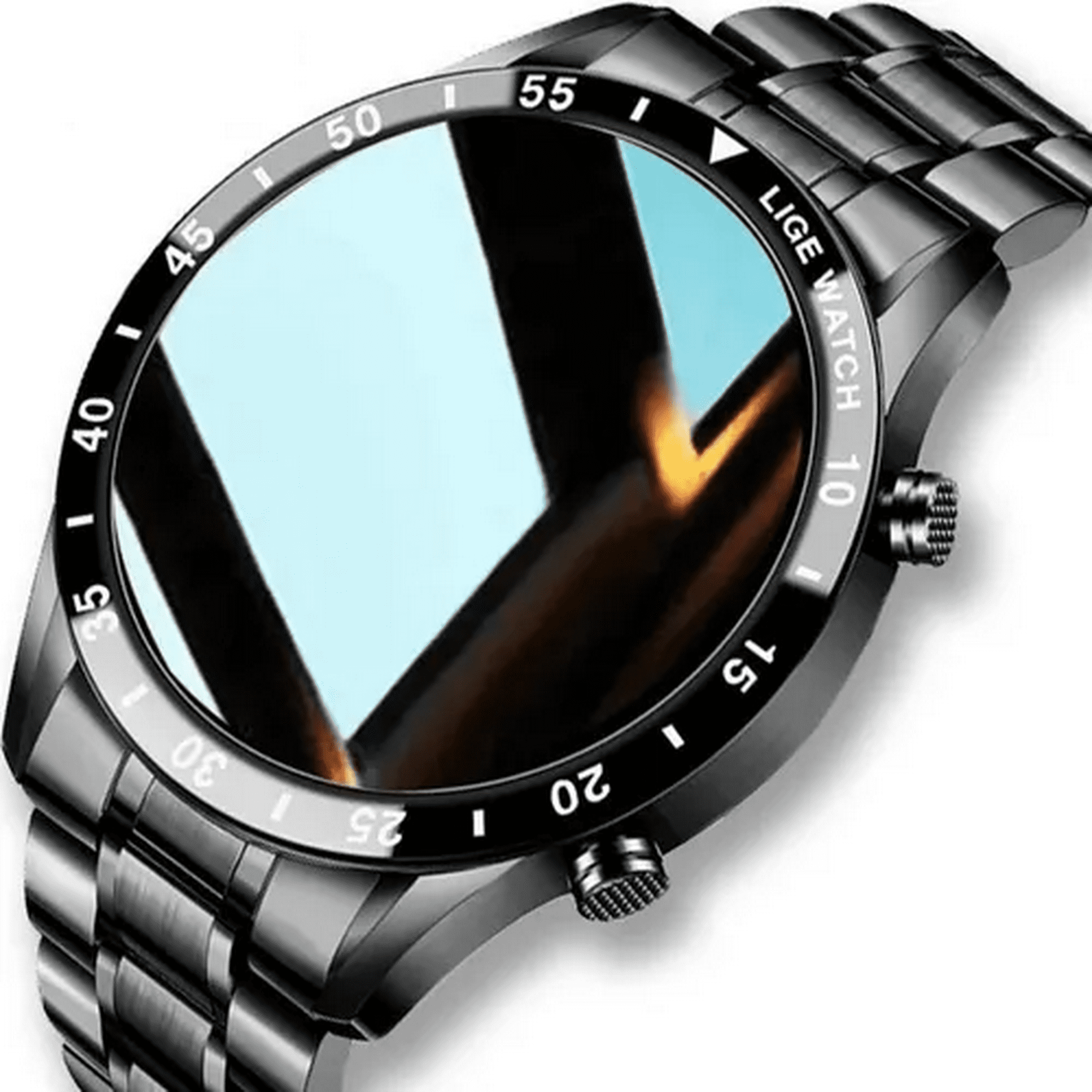 Reloj Inteligente Lige Deportivo Impermeable Para Hombre Color Negro