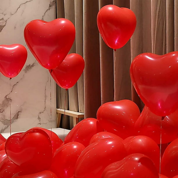 Globos en forma de corazón, decoraciones para fiesta de boda, compromiso  del Día de San Valentín, 10 Zhivalor
