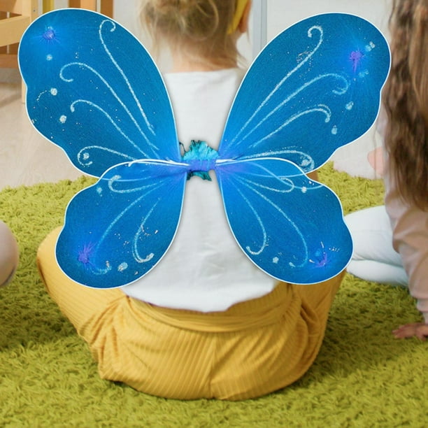 BLUE PANDA Alas de mariposa de hada, disfraz para niños (6 colores, 6  unidades)