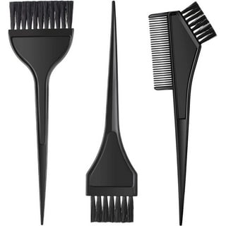 6 piezas (negro) cepillo de tinte para el cabello, aplicador de tinte para  el cabello, peine y cepillo en ángulo, teñido del cabello en peluquería,  peine de aceite para hornear, cepillo para