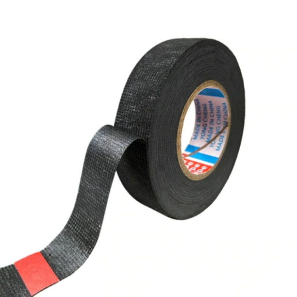 Paquete de 4 cintas de arnés de alambre, cinta de tela de arnés de cableado  de alta fuerza adhesiva, cinta de tela adhesiva negra, cinta de arnés de