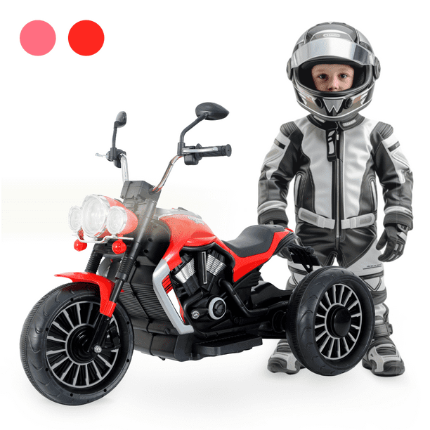 Carro Montable electrónico para niños y niñas de 2 a 5 años - Moto  eléctrica con Batería Recargable, Luces y Sonido Radio Bluetooth + USB -  Hecho de