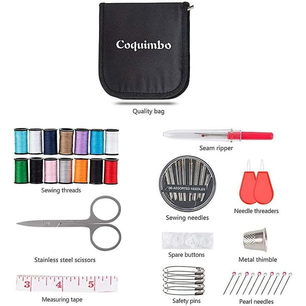 Kit de costura, set de costura Accesorios de costura premium con estuche de  transporte, práctico kit de costura