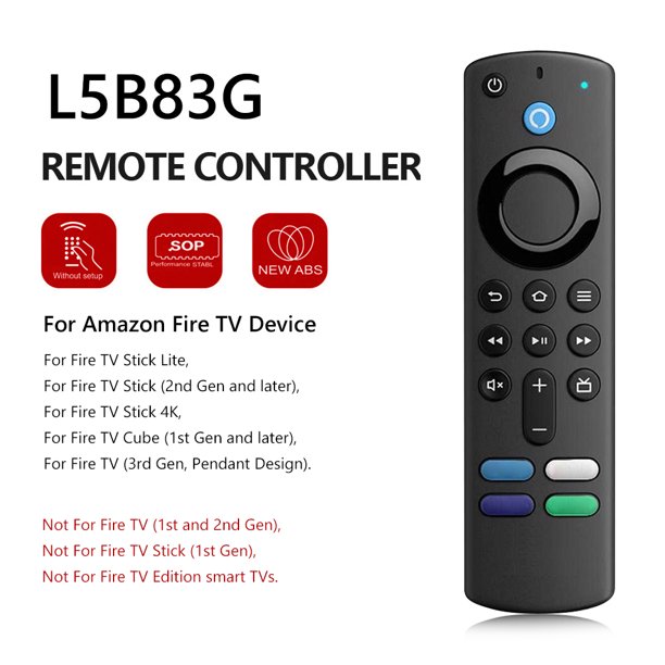 GOWELL - Mando a Distancia Bluetooth específicamente Compatible con   Fire TV y Fire TV Stick Air