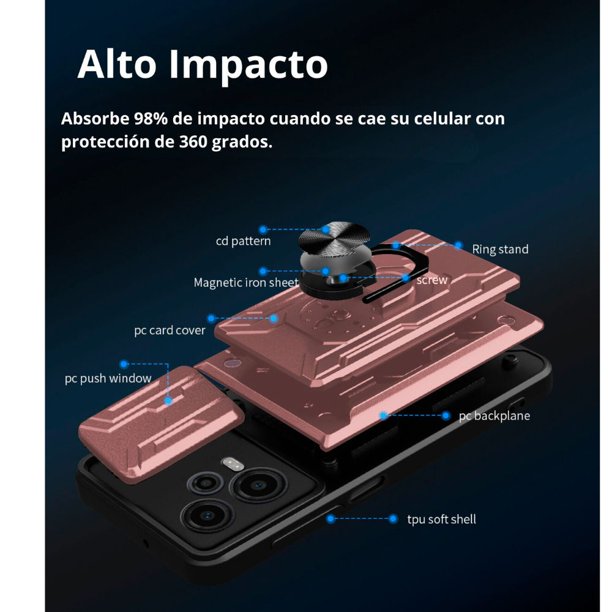 Funda Uso Rudo Con Anillo Para Motorola G84