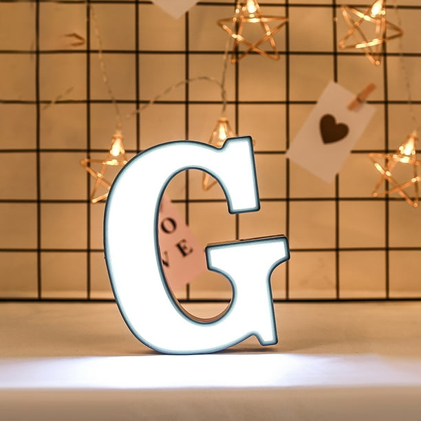 Lámpara colgante de pared 3D para decoración de fiesta de cumpleaños  Ehuebsd luz LED con letras de marquesina alfabeto inalámbrico para  cafetería boda