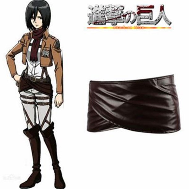 HiRudolph 1 x Cosplay Attack on Titan Shingeki No Kyojin Recon Corps Belt Hookshot Costume, Browen, Free Size