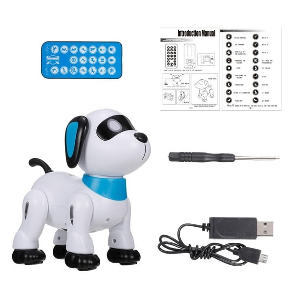 Perro robot, mascotas robóticas interactivas inteligentes, control de voz,  juguetes musicales iluminados para niños, juguetes electrónicos para