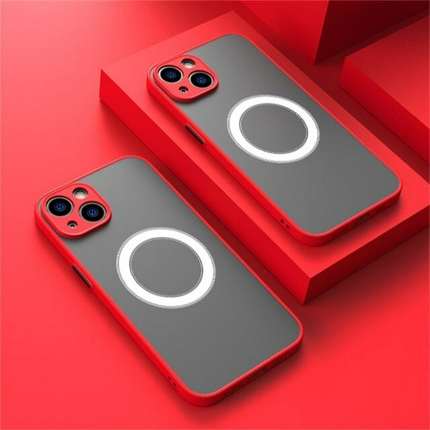 Carcasa protectora magnética compatible con Magsafe para iPhone 11 12 Pro  Max mini carcasa trasera transparente a prueba de golpes : :  Electrónicos