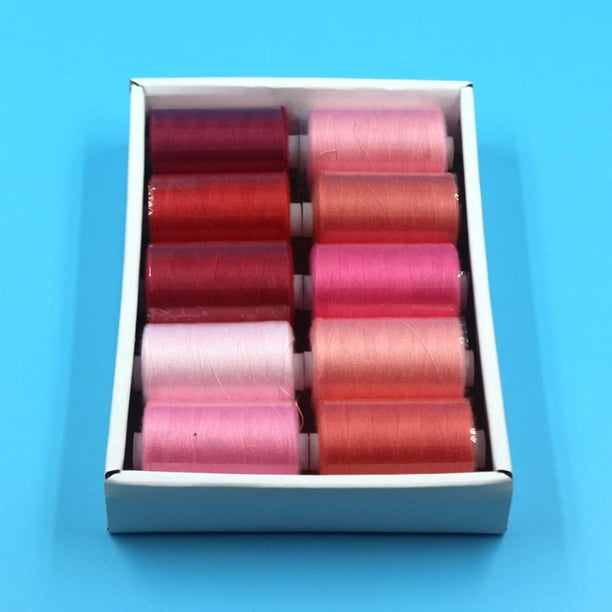  10 bobinas de hilo de coser de poliéster para máquina de coser  a mano, hilo de alta calidad (color E) : Arte y Manualidades
