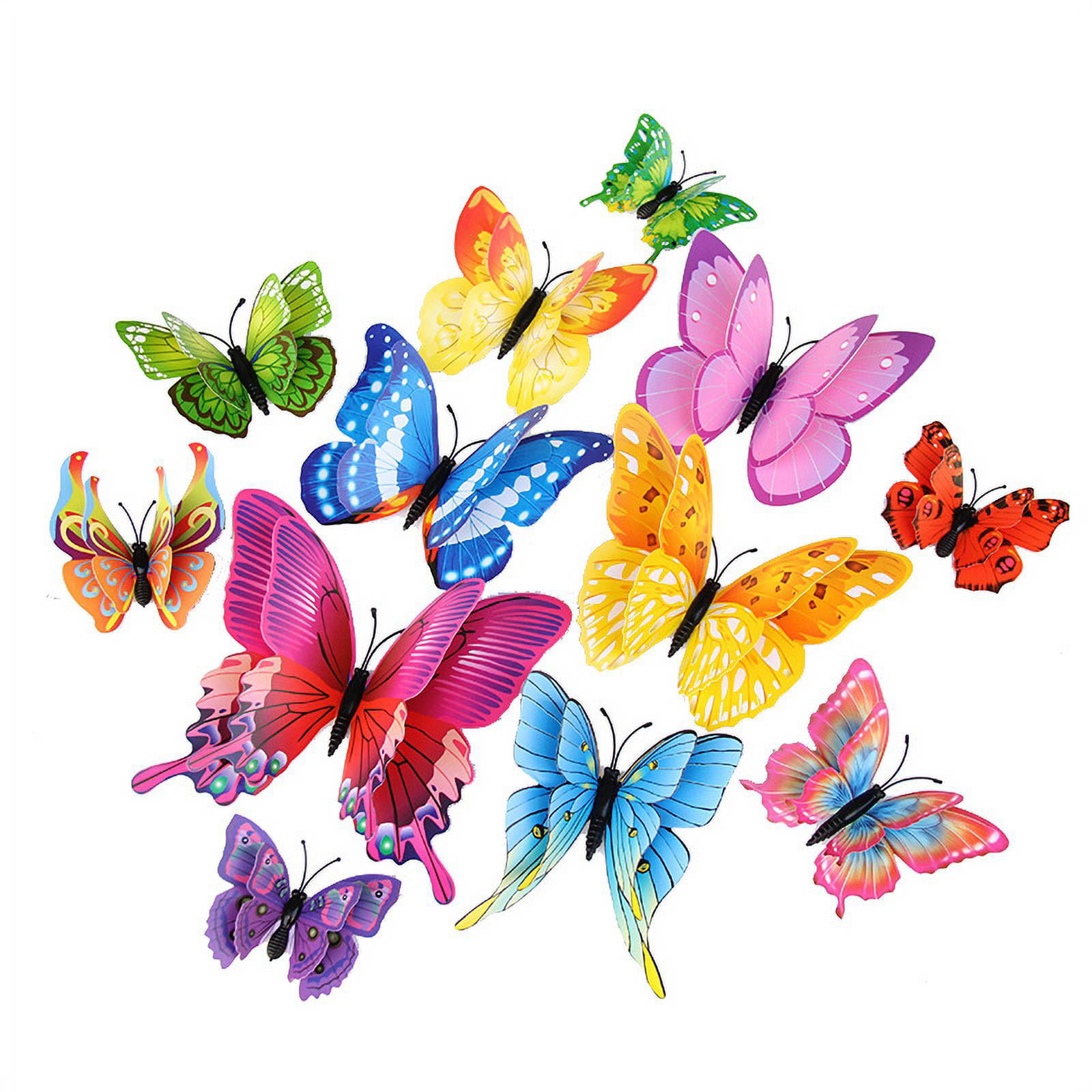 36 Mariposas 3d Adhesivas Decoracion Fiestas Cumpleaños