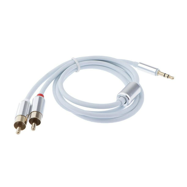 Cable de audio Jack 3,5 mm estéreo macho / 2 RCA machos (3 metros