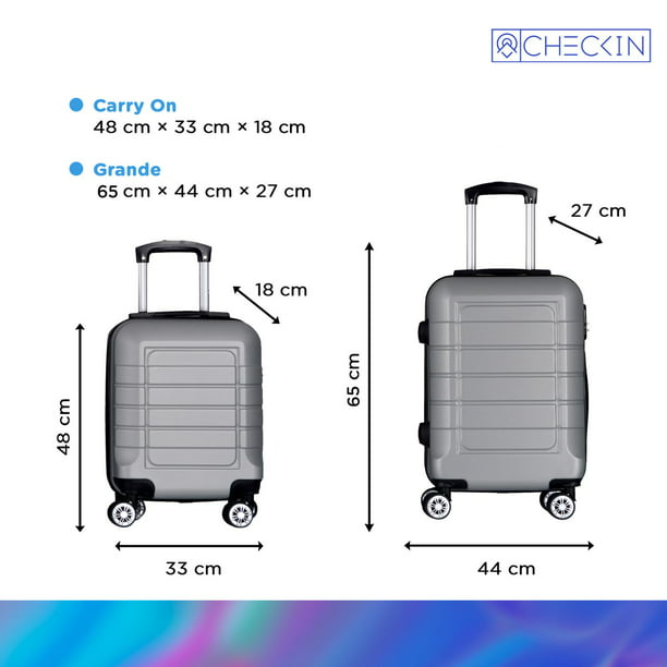 Check In - Set 2 Maletas de Viaje, Capacidad de 8 kg y 20 kg gris Check. In  .