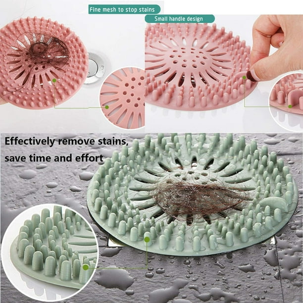 Hair Catcher Silicone Hair Stopper Shower Drain Covers Suit for Bathroom  Bathtub