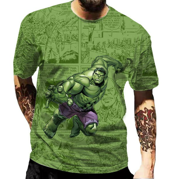 Disney's marvel hulk Männer Fitness Kurzarm 3d camiseta Sommer neue Kinder  Junge Cartoon Held übergr xuanjing unisex | Walmart en línea