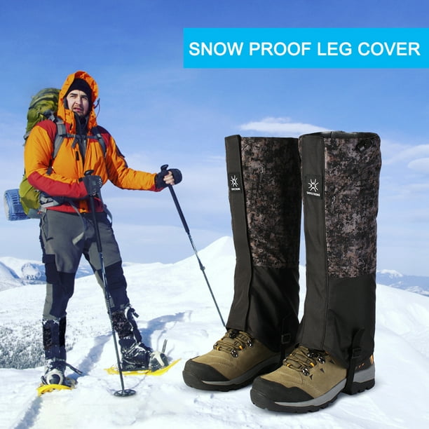 OUKENS - Polainas para la pierna, 1 par de polainas para botas de nieve al  aire libre, unisex, impermeables, para snowboard, senderismo