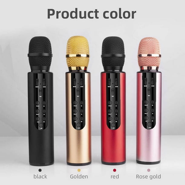 Micrófono Inalámbrico Bluetooth Rosa Golden