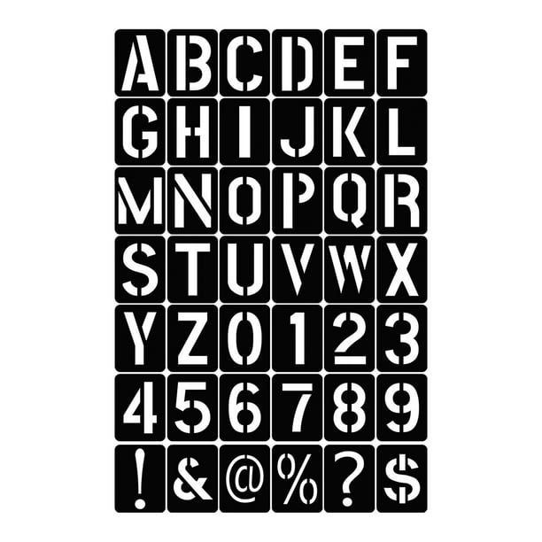 42 plantillas de letras del alfabeto, plantillas de números de símbolos,  herramienta de diario de cuaderno, plantillas de letras DIY para pintar  tela