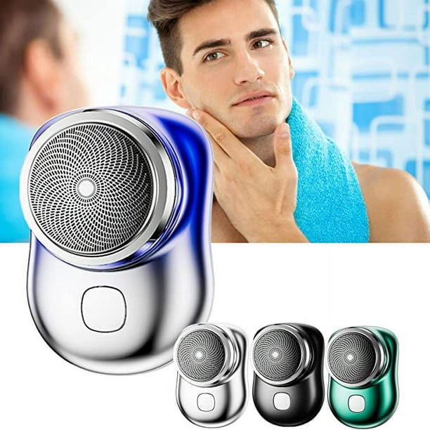 Mini afeitadora eléctrica portátil, afeitadora eléctrica portátil de  bolsillo para hombres, afeitadora eléctrica recargable por USB, mini  afeitadora