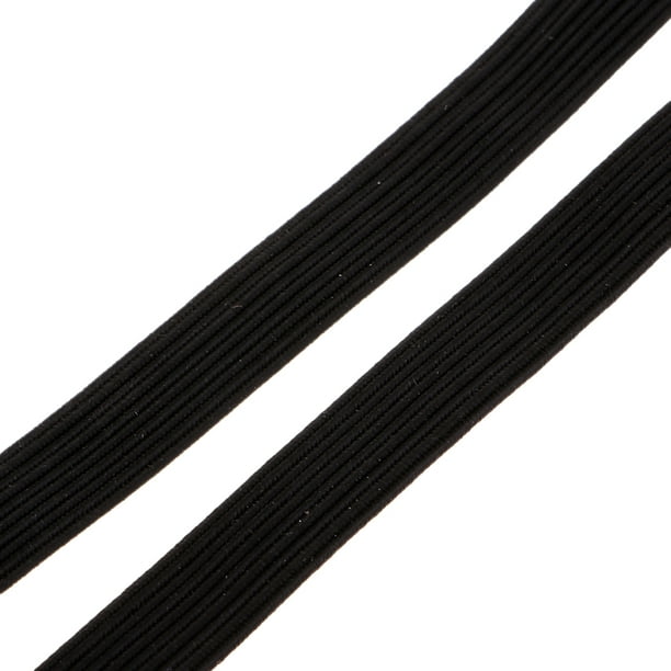 Goma elástica para costura de 8 mm. negra, banda elástica 10 metros 