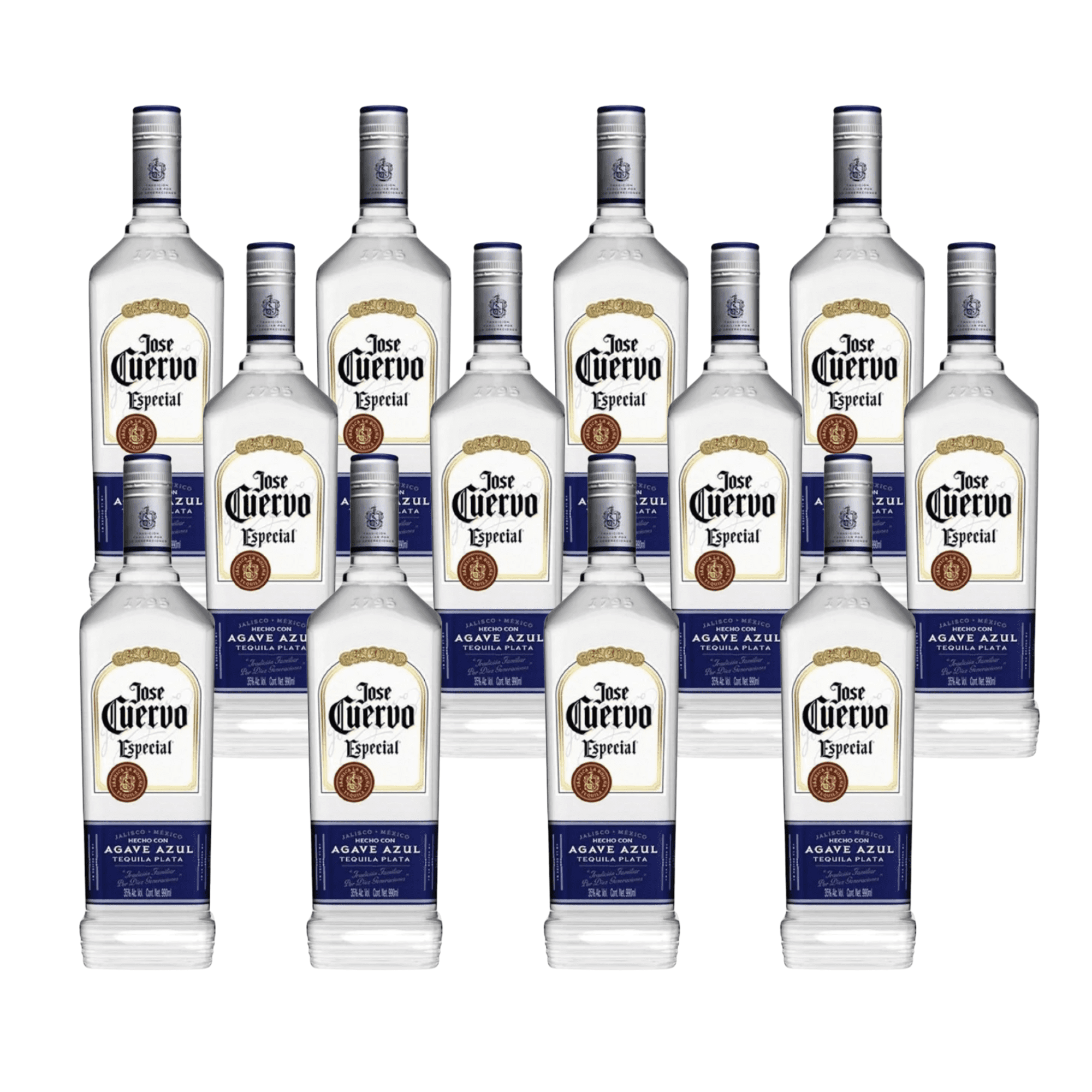 Pack de 12 tequila jose cuervo especial plata 990 ml