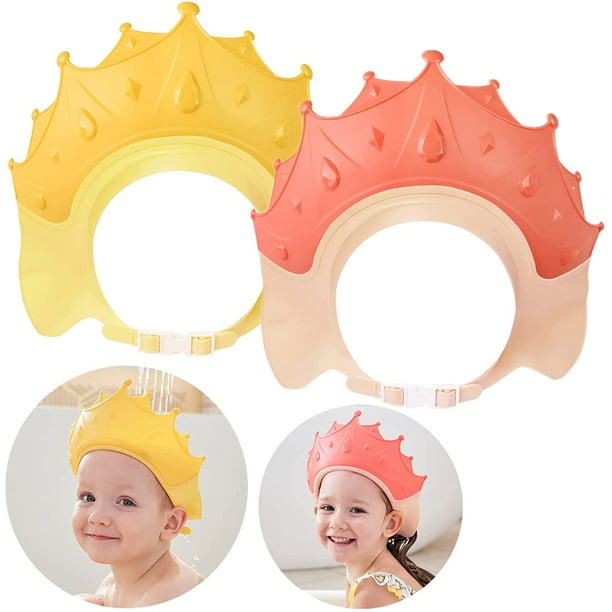 Visera Gorro Para Baño Bañar Bebe Protector Oídos O Corte De Pelo  (Amarillo) : : Bebé