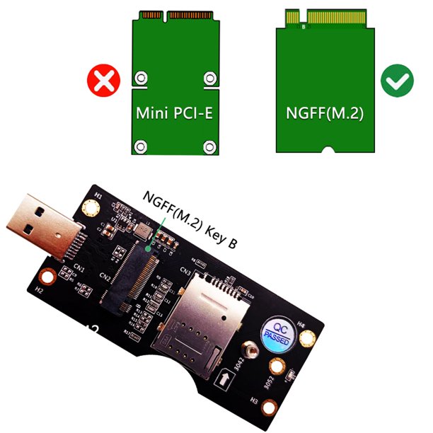 Adaptador Mini adaptador PCI-E con ranura para tarjeta SIM para tarjeta GPS  3G/4G WWAN LTE WLAN CDMA Likrtyny Para estrenar