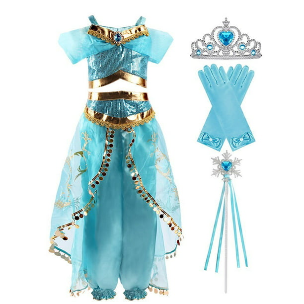 Cosplay.fm - Disfraz de princesa árabe para mujer, color azul