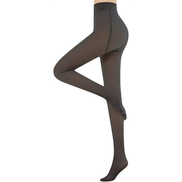 Leggings de forro polar impecables, medias negras transparentes para mujer,  tallas grandes, mallas térmicas de terciopelo