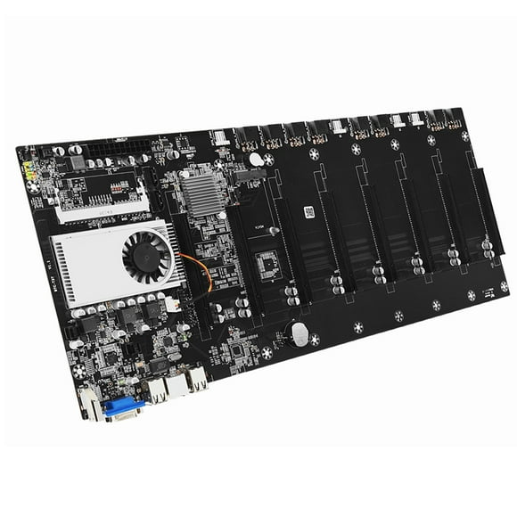 monstrate btc37 miner motherboard cpu set 8 ranura para tarjeta de video memoria ddr3 interfaz vga integrada bajo consumo de energía electrónica miscelánea monstrate