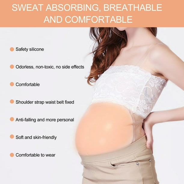 Embarazo falso vientre de silicona Artificial barriga embarazada accesorios  de fotografía con Straps4-5 meses