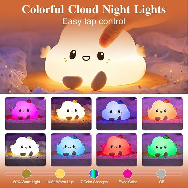 Luz nocturna Niño bebé noche luz panda LED lámpara nocturna con carga USB  EE. UU. Y Cambio de color para camas para niños, habitación para bebés,  dormitorio, (rosa) SLD