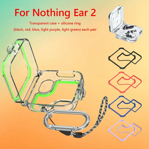 Estuche para auriculares PC Funda transparente para auriculares  inalámbricos para Nothing Ear 2 Hugtrwg