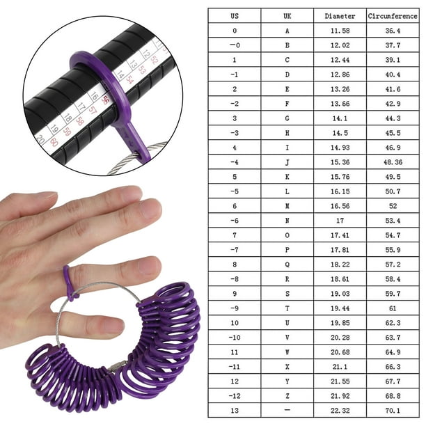 Mandril medidor de anillos y utensilio para definir el tamaño de un anillo  midiendo el tamaño del correspondiente dedo