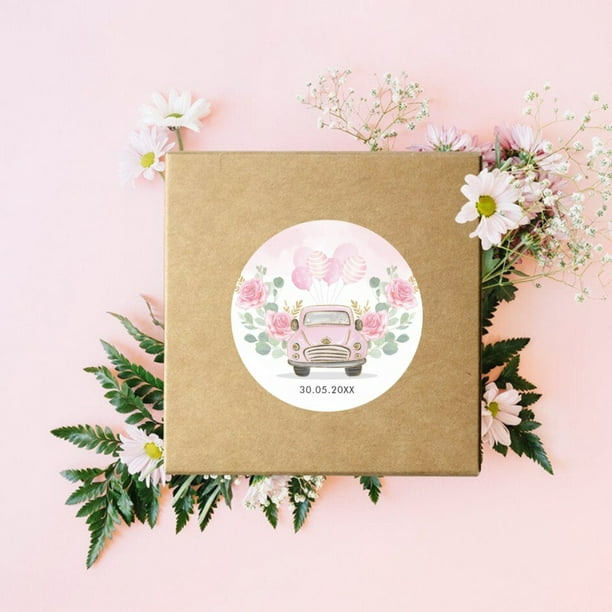  Pegatinas personalizadas florales moradas para regalos de boda,  juego de 20 calcomanías personalizadas para regalos de agradecimiento de  boda (FL114) : Productos de Oficina